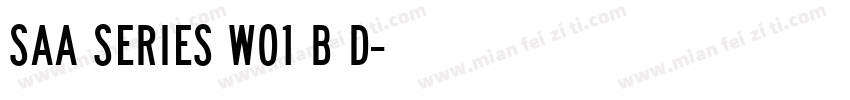SAA series W01 B D字体转换